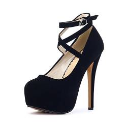 Ochenta, High-Heels-Sandalen für Damen , Mehrfarbig - Beige Unico Nero - Größe: 42.5 EU von OCHENTA