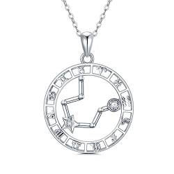 OCJ Wassermann Sternzeichen Kette 925 Sterling Silber Halskette mit Horoskop Anhänger Geburtstagsgeschenk für Damen und Herren von OCJ