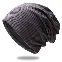 OCTERING® Slouch Beanie Mütze Baumwolle Elastisch Fleece-Futter Herren und Damen Unisex von OCTERING