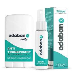 ODABAN Antitranspirant Set | Deo Stick plus Spray | Anti Schweiß | Sweat Stop Mittel | Gegen Starkes Schwitzen | Mit Aluminium für Hände Kopf Achselschweiß | Hyperhidrose von ODABAN ANTIPERPSPIRANT