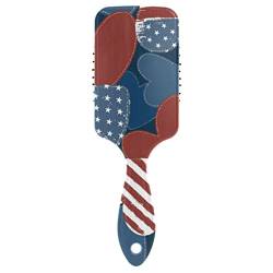 Amerikanische Flagge Symbol Haarbürste Flexible Massage Borsten Haarbürste Nass Trockene Haarbürste für Kopfhaut Pflege von ODAWA