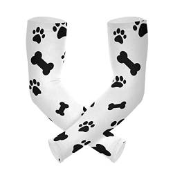 Armstulpen Skizzen Hundepfotenabdrücke Klammer Schutz für Medizin, Sport und allgemeine Zwecke, Pfotenabdruck Spuren Katze, EinheitsgröÃŸe von ODAWA