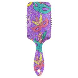 Karneval Maske Lila Entwirrer Haarbürste Soft Touch Paddel Haarbürsten Haarentwirrer Bürste für lockiges Haar von ODAWA