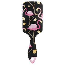 Muster Rosa Flamingos Haarbürste Flexible Massage Borsten Haarbürste Professionelle Haarbürste für alle Haartypen von ODAWA