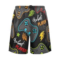 ODAWA Blue Marble Herren Schlafshorts Lounge Pyjamahose Kurz, Joystick Game Print, Large von ODAWA