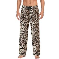 ODAWA Pyjamahose für Herren, Halloween-Wickel-Schlaf-Lounge-Hose mit Taschen, lange PJ-Hose, leopardenmuster, XX-Large von ODAWA