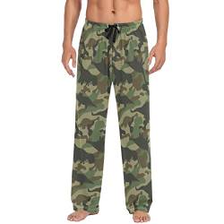 ODAWA Pyjamahose für Herren, Joystick, Gamer, Schlaf-Lounge-Hose mit Taschen, lange PJ-Hose, Dinosaurier Camouflage, X-Large von ODAWA