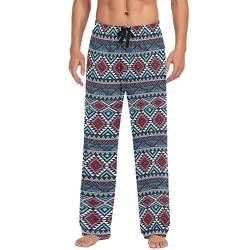 ODAWA Pyjamahose für Herren, nahtlose Kunststruktur, Schlaf-Loungehose mit Taschen, lange PJ Hose, Design-Farben-Hintergrund, Large von ODAWA