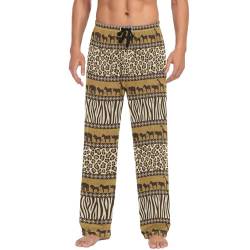 ODAWA Pyjamahose für Herren, traditioneller Stil, Schlaf-Lounge-Hose mit Taschen, lange PJ-Hose, Muster im afrikanischen Stil, Medium von ODAWA