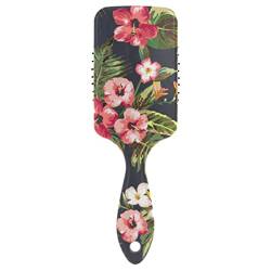 Tropische Blumenblüte Haarbürste Entwirrungsbürste mit Nylonborsten Professionelle Haarbürste für alle Haartypen von ODAWA