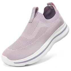 ODCKOI Damen Slip On Sneaker Atmungsaktiv Turnschuhe Leicht Mesh Sportschuhe Walkingschuhe Bequme Schlupfschuhe für Gym Fitness-ZISE-39 von ODCKOI