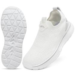 ODCKOI Damen Slip On Sneakers Leichte Turnschuhe Atmungsaktiv Mesh Sportschuhe Bequeme Outdoor Walkingschuhe Fitness Schlupfschuhe-BAISE-36 von ODCKOI