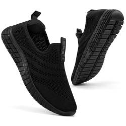 ODCKOI Herren Schuhe Slip on Sneaker Herren rutschfeste Und Verschleißfeste Sportschuhe Causal Atmungsaktive Mesh Joggingschuhe Fitness Bequeme Freizeitschuhe-HEISE-45 von ODCKOI