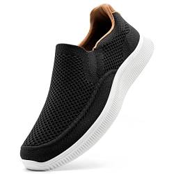 ODCKOI Herren Slip On Casual Sneaker Leichtgewicht Atmungsaktive Schuhe Mesh Freizeitschuhe Bequem Sportschuhe Walking Turnschuhe Loafers-HEIBAI-41 von ODCKOI