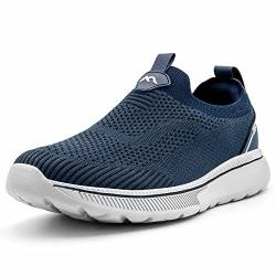 ODCKOI Schuhe Herren Sneaker Ohne Schnuersenkel Slip-on Schuhe Mesh Atmungsaktiv Leicht Laufschuhe Casual Sportschuhe Bequem Turnschuhe Leichtgewichts Outdoor Joggingschuhe Dunkelblau 39 von ODCKOI