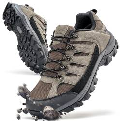 ODCKOI Wanderschuhe Herren Leicht Trailrunning Atmungsaktiv Trekkingschuhe Herren Trekking Outdoor Sneaker rutschfeste Abriebfest Bergschuhe, Camping, Fischerei, Arbeit, Sportschuhe(Braun EU 46-Xin) von ODCKOI