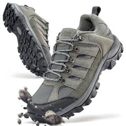 ODCKOI Wanderschuhe Herren Leicht Trailrunning Atmungsaktiv Trekkingschuhe Herren Trekking Outdoor Sneaker rutschfeste Abriebfest Bergschuhe, Camping, Fischerei, Arbeit, Sportschuhe(Grau EU 44-Xin) von ODCKOI