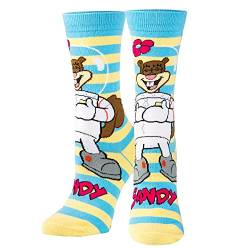 Odd Sox, Nickelodeon SpongeBob Schwammkopf Cartoon Socken Herren & Damen sortiert, Sandige Wangen, Large von ODD SOX