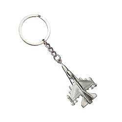 Metall-Kampfflugzeug-Charm-Schlüsselanhänger mit Schlüsselhalterung für Herren als Souvenir oder Dankeschön-Geschenk für Schule oder als Anhänger für Schultertaschen Modelliert nach dem Kampfflugzeug von ODETOJOY