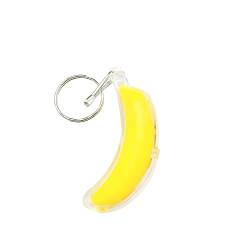 ODETOJOY 1 STÜCK LED Banana Keychain mit Taschenlampe Soft Plastic 3D Fruit Keyring für Kinder von ODETOJOY
