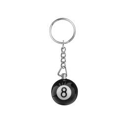 ODETOJOY 1 Stück Schwarz 8 Billard Schlüsselanhänger Nr. 8 Schlüsselanhänger von ODETOJOY