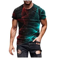 Tshirt Herren Lässiges Oberteile mit Cool 3D Druck Pullover Kurzärmlige Sommer Tops mit Rundhals Basic-Shirt Bequeme Tunika Bluse Streetwear T-Shirt Für Männer von ODJOY-FAN