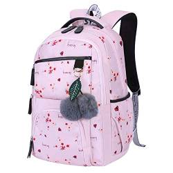 Schulrucksack Teenager Mädchen Laptop Rucksack Schule Jugendlich Schulrucksäcke Schultasche für Jugendliche Rucksäcke Damen Schul Schulranzen Rucksack Frauen Tagesrucksack Daypack Großer Wasserdicht von ODOKEI