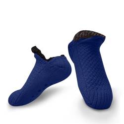 OEAK Bodensocken Damen Stoppersocken warme Hüttensocken kuschelsocken mit noppen Thermosocken Sockenschuhe Wintersocken flauschig Stricksocken rutschfest,Marineblau,M (40-42 EU) von OEAK