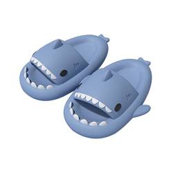 OEAK Unisex Hai Hausschuhe Cloud Shark Slides Slippers Lustige Hausschuhe Badeschlappen rutschfeste Dusch Badeschuhe für Indoor Outdoor#1 Blau36/37 EU von OEAK