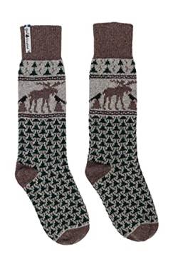 ÖJBRO VANTFABRIK 1 Paar Stricksocken Kniestrümpfe Gr. XL Lammwolle Wollsocken Strick warm weich Skogen von ÖJBRO VANTFABRIK