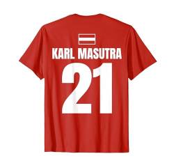 Herren Mallorca Sauf Trikot Österreich, Karl Masutra T-Shirt von Österreichische Mallorca Sauf Trikot Designs