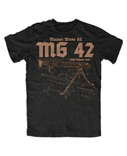 MG 42 Premium T-Shirt MP 40, MP44, Army, Tactical BLACK3XL von OF