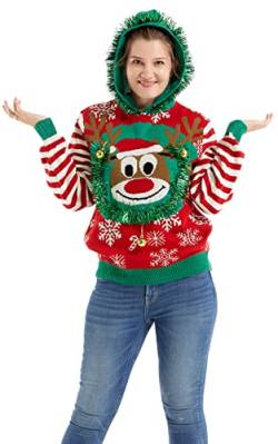 Damen Unisex Lustig Pullover für Weihnachten Strickpullis für Weihnachtsparty SweaterThat's A Festive WrapL von OFF THE RACK