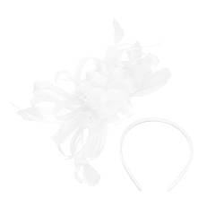 OFFSCH 1Stk Haarspange mit Federhut Schleier-Stirnband Kopfschmuck für die Braut hochzeitshaar schmuck wedding hair accessories Damenhut Kappen schöner Kopfschmuck Haarklammer Haarnadel von OFFSCH