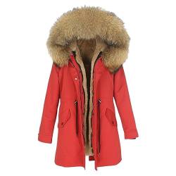 OFTBUY Wasserdichte Frauen Lange Parka Natürliche Waschbär Fuchs Pelz Kragen Kapuze Echtpelz Mantel Winter Jacke Frauen Marke Luxus Korea Neue von OFTBUY