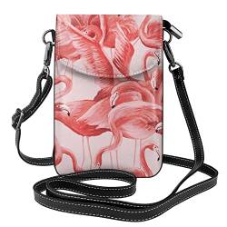 Flamingo Damen-Umhängetasche, kleine Kuriertasche, Bargeld-Handtasche, Geldbörse, Geschenk für Frauen und Mädchen, Flamingo, Einheitsgröße von OGNOT