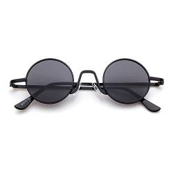 OGOBVCK retro runde sonnenbrille unisex klassiker ovale brillen für frauen und männer (BlackGrey) von OGOBVCK