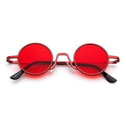 OGOBVCK retro runde sonnenbrille unisex klassiker ovale brillen für frauen und männer (Red) von OGOBVCK