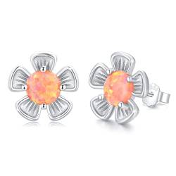 Kirschblüten Ohrringe 925 Sterling Silber Kirschblüten Opal Ohrstecker Blüten Ohrringe Kirschblüten Schmuck Geburtstag Geschenk für Damen Frauen Mädchen von OHAYOO