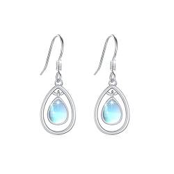 Mondstein Ohrringe für Damen 925 Sterling Silber Mondstein Tropfen Ohrringe Teardrop Ohrringe Mondstein Schmuck Geschenke für Damen von OHAYOO