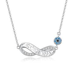 OHAYOO Infinity Kette Damen 925 Sterling Silber Unendlichkeitszeichen Halskette Damen mit Gravur 'ETERNAL' Infinity Halskette Damen Geschenk für Frau Frauen mit Geschenkbox von OHAYOO