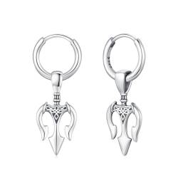 OHAYOO Keltische Pfeil Ohrringe 925 Sterling Silver Ohrringe Amulett Ohrringe Herren für Zweimaliges Tragen Abnehmbar Wikinger Keltischer Schmuck für Herren Damen Männer Sohn Jungen von OHAYOO