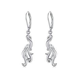 OHAYOO Phönix Ohrringe 925 Sterling Silber Rising Phoenix Baumelnde Ohrring Phönix Anhänger Ohrringe Damen Ohrringe Tier Schmuck Geschenke für Frauen Mädchen (Phoenix 1) von OHAYOO