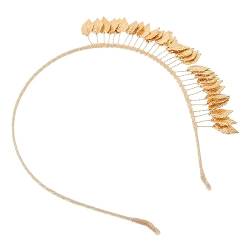 OHPHCALL Blatt-stirnband Für Blattkrone Brautblatt-stirnband Stirnband Aus Blattgold Golddekor Stirnbänder Haarschmuck Für Frauen Blatt Stirnband Hochzeit Legierung Fräulein Kopfbedeckung von OHPHCALL