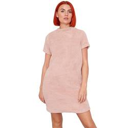 OHS Damen T-Shirt, Lange Ärmel Lässiges Kleid, Blush Pink, 40-42 von OHS