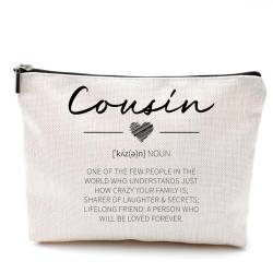 OHSUL Cousin Nomen-Definition-Make-up-Tasche, beste Cousin-Geschenke, Kosmetiktasche, Reisetasche, Cousin-Geschenke für Cousin, Cousin, Geburtstag Weihnachten Geschenke von Cousin von OHSUL