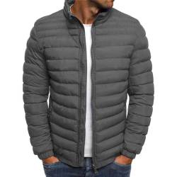 Herren-Fleecejacke mit Kapuze und Reißverschluss lässiger Kapuzenmantel warme Oberteile Sweatshirt Winterjacke Outdoor-Jacke gesteppte Baumwollpolsterung Oberbekleidung Baumwollmantel mit Kapuze von OHXSM