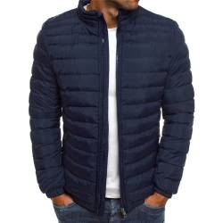 Herren-Fleecejacke mit Kapuze und Reißverschluss lässiger Kapuzenmantel warme Oberteile Sweatshirt Winterjacke Outdoor-Jacke gesteppte Baumwollpolsterung Oberbekleidung Baumwollmantel mit Kapuze von OHXSM