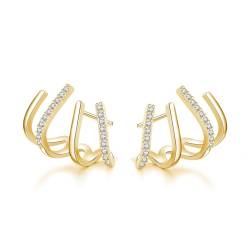 S925 Sterling Silber Klaue Ohrringe Klaue Manschette Ohrringe für Damen Ohrringe die wie mehrere Piercings aussehen Gold Ear Crawler Ohrringe Teenager Mädchen von OISJHW