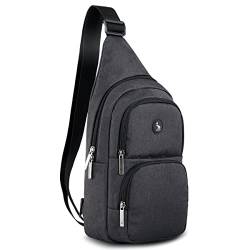 OIWAS Brusttasche Männer Kleine Umhängetasche Herren und Damen Schultertasche Taschen für Wandern Schwarz Outdoor Umhängetasche von OIWAS